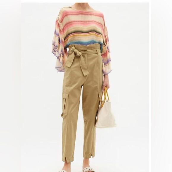 DES DEMOISELLES CABO STRIPED GAUZE TOP SIZE 2 - Picture 1 of 8